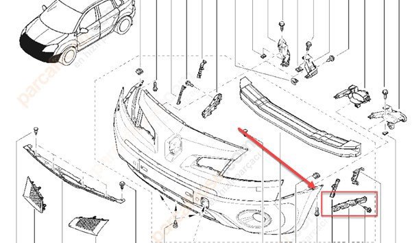 Ön Sol Tampon Bağlantı Ayağı