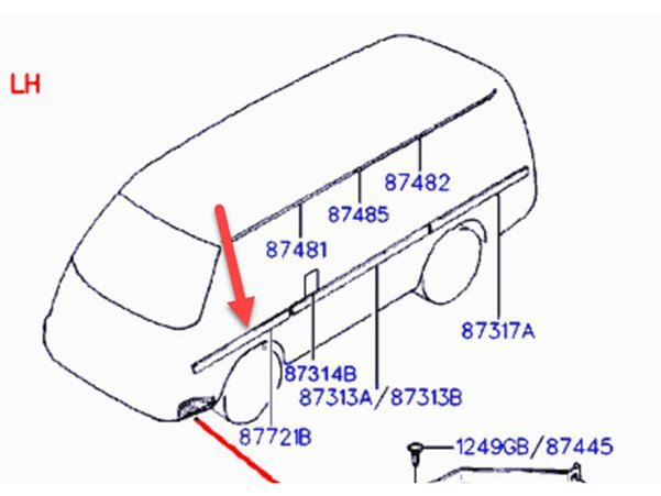 Ön Sağ Kapı Çıtası / Bant / Kuşak