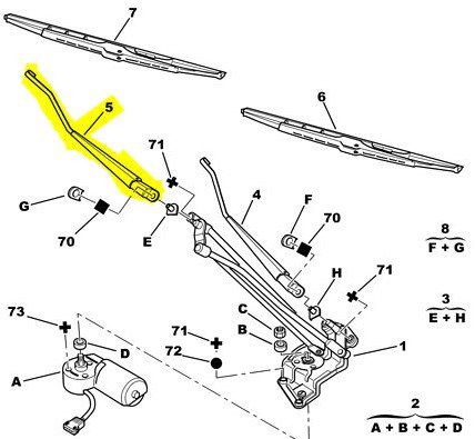 Dış Sağ Silecek Kolu