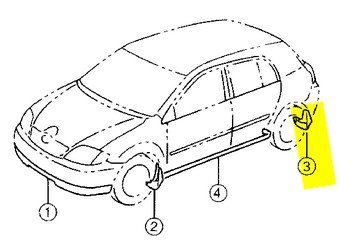 Toyota Corolla 2004-2007  Sonparça Arka Sağ Paçalık 1001PCK1096258