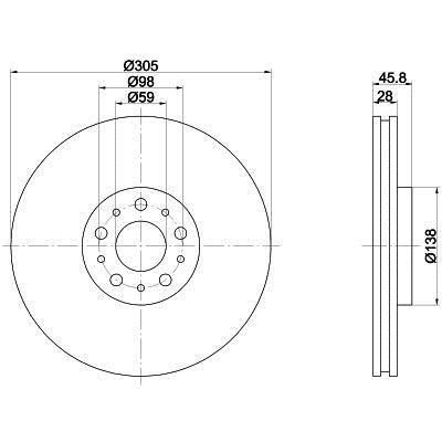 Fiat Doblo 2009-2015  Ayd Ön Fren Diski AYD50347