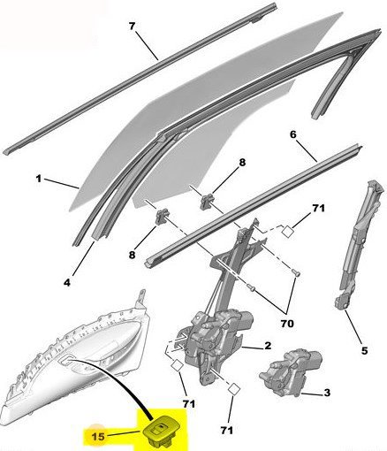 Arka Kapı Cam Düğmesi
