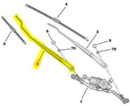 Dış Sağ Silecek Kolu