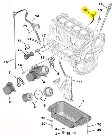 Ford Fiesta 2011-2017  Orjinal Yağ Fıskiyesi 016220