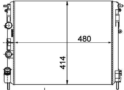 Renault Clio Symbol 2008-2012  Veka Motor Radyatörü 163502