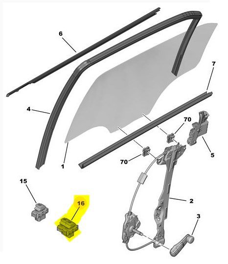 Arka Kapı Cam Düğmesi
