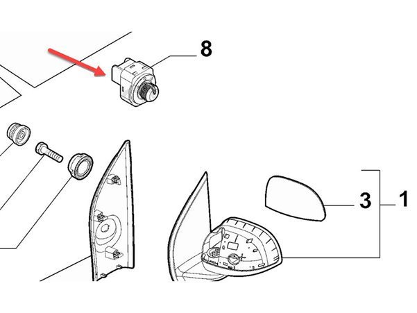Ayna Kumanda Düğmesi