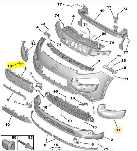 Ön Tampon Çeki Kapağı