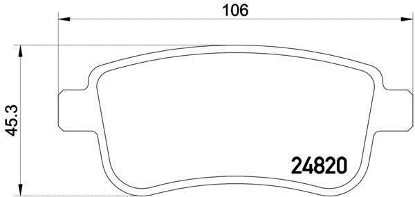 Renault Fluence 2009-2013  Bosch Arka Fren Balatası 0986494452