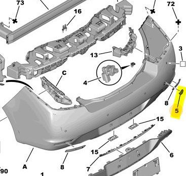 Arka Tampon Çeki Kapağı
