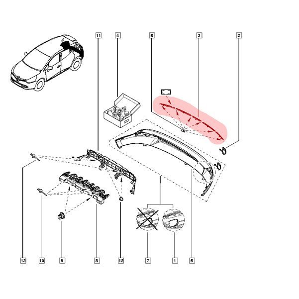 Sol Bagaj Kapak Çıtası