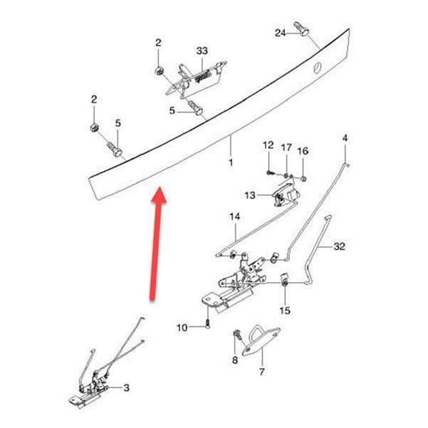 Bagaj Kapak Çıtası