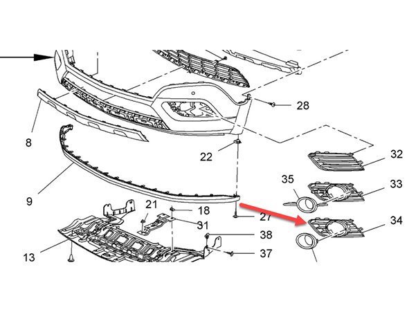 Ön Sağ Tampon Sis Kapağı / Bakaliti