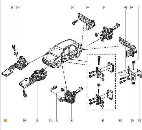 Ön Sağ Kaput Menteşesi