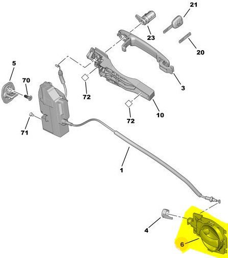 Ön Sol Kapı Kolu İç Açma