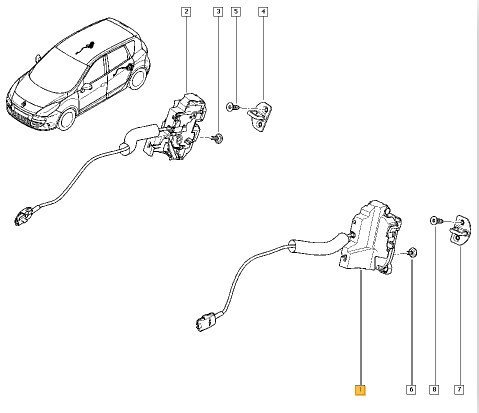 Arka Sol Kapı Kilidi