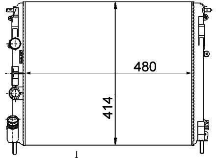 Renault Clio Symbol 2008-2012  Mga Motor Radyatörü MGA80121