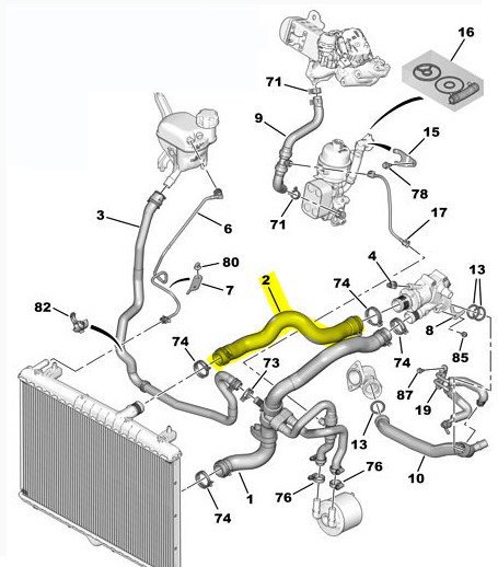 Motor Radyatörü Üst Su Hortumu