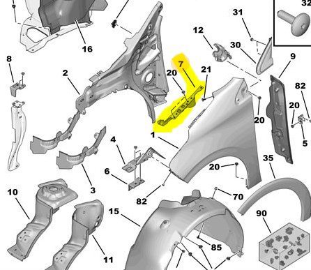 Ön Çamurluk Bağlantı Ayağı