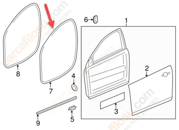 Arka Sağ / Sol Kapı Fitili