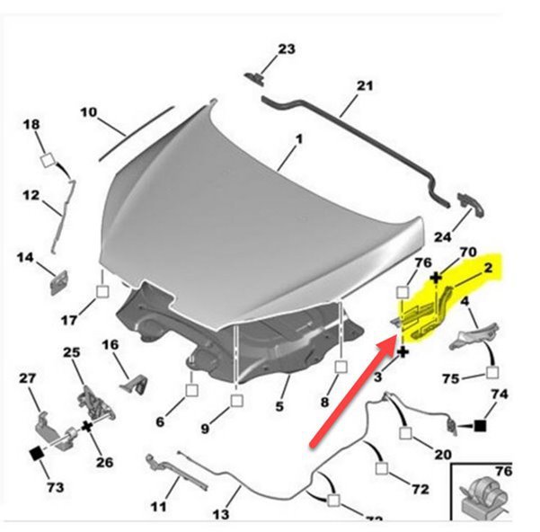 Ön Sol Kaput Menteşesi