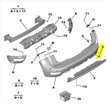 Arka Tampon Çeki Kapağı