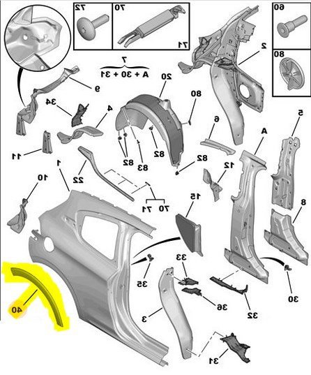 Arka Sağ Kapı Çamurluk Çıtası / Bant / Kuşak
