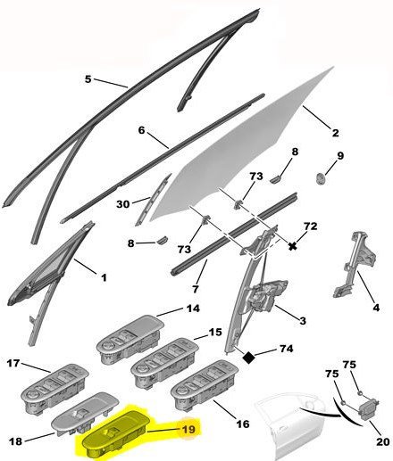 Ön Kapı Cam Düğmesi