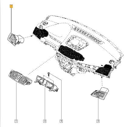 Sol Torpido Difüzörü / Havalandırması