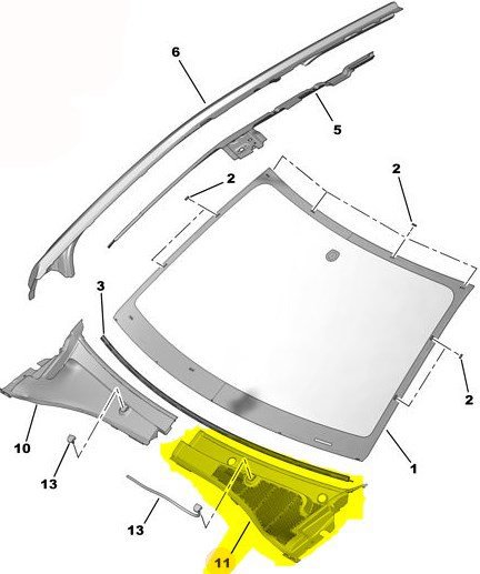 Ön Sol Cam İzgara Sacı / Bakaliti