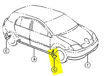 Toyota Corolla 2004-2007  Sonparça Ön Sağ Paçalık TY05860401R