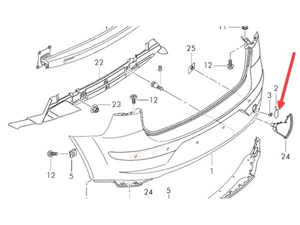 Arka Tampon Çeki Kapağı