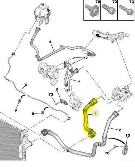 Motor Radyatörü Üst Su Hortumu