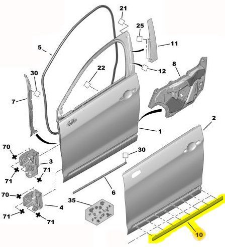 Ön Sol Kapı Çıtası / Bant / Kuşak