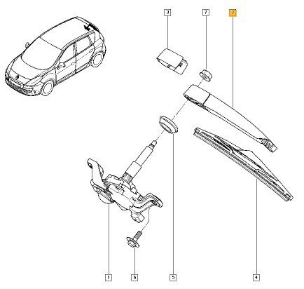 Arka Cam Silecek Kolu