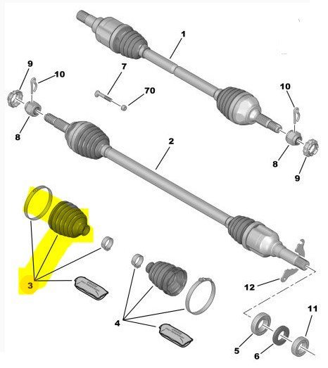 Ön Dış Aks Kafası Körüğü