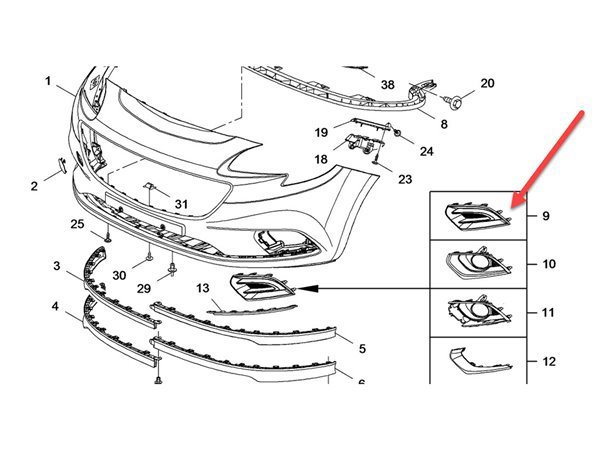 Ön Sol Tampon Sis Kapağı / Bakaliti