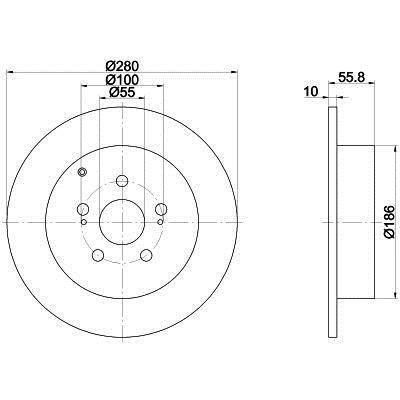 Toyota Avensis 2007-2010  Bosch Arka Fren Diski 0986479242