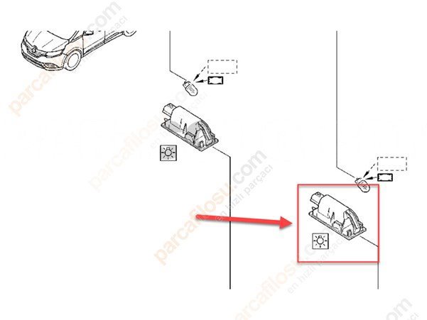 Orjinal Plaka Lamba 265105055R