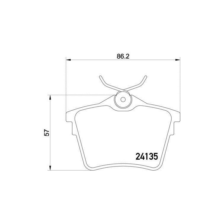 Citroen C5 2008-2015  Mga Arka Fren Balatası MGA55168