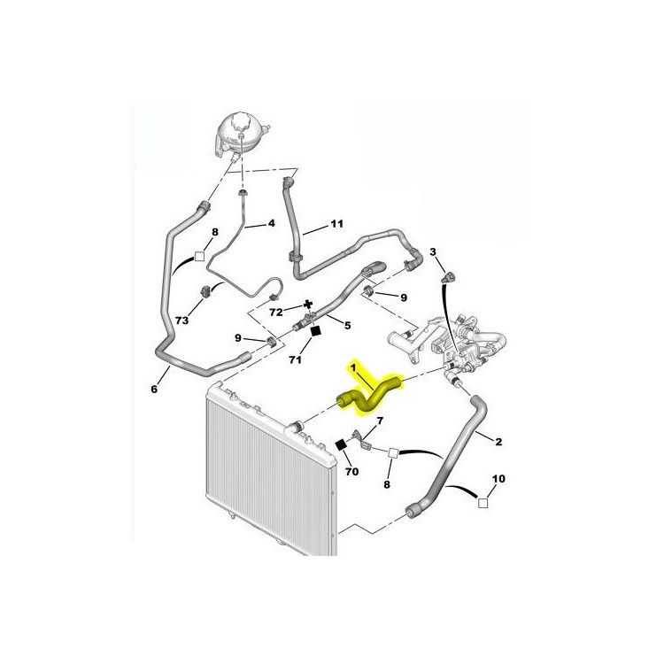 Motor Radyatörü Üst Su Hortumu