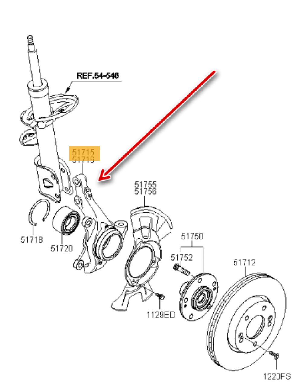 Ön Sağ Aks Taşıyıcı
