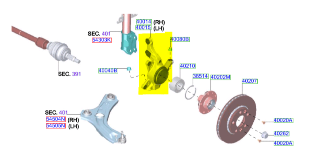 Sağ Ön Aks Taşıyıcı