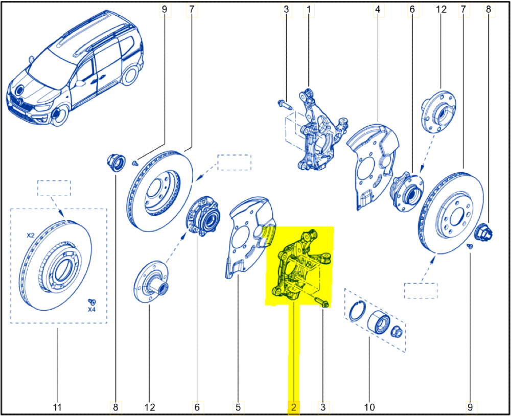 Sağ Ön Aks Taşıyıcı