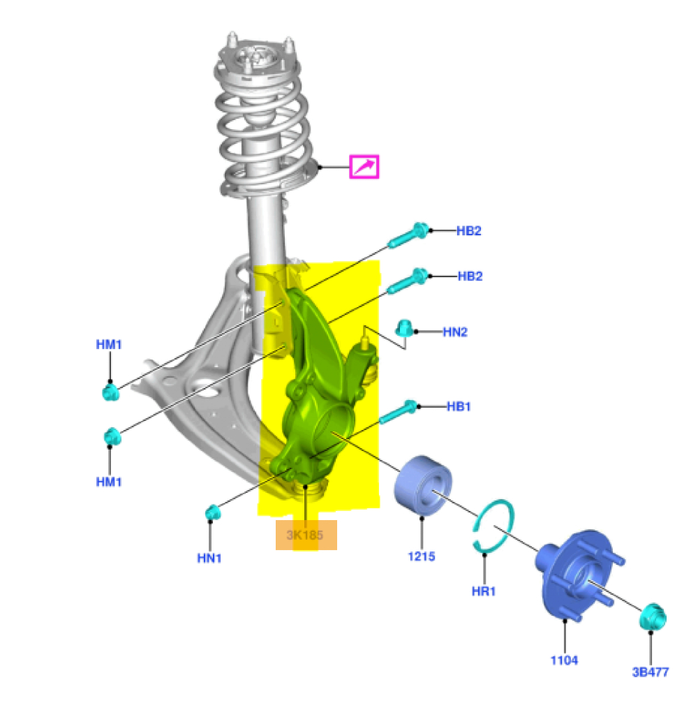 Sağ Ön Aks Taşıyıcı