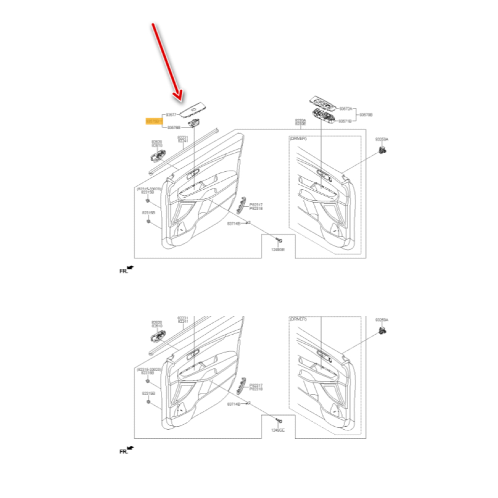 Ön Kapı Cam Düğmesi