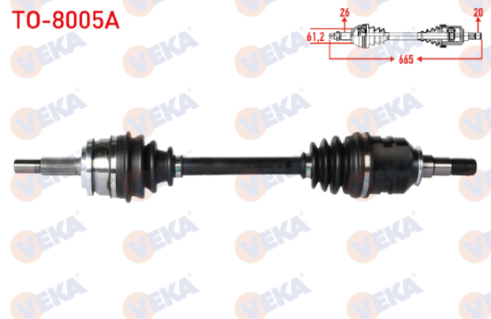 Toyota Verso 2013-2017  Veka Ön Sol Aks TO8005A