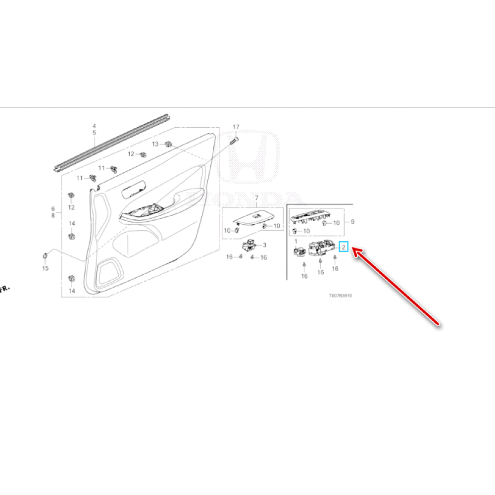 Ön Kapı Cam Düğmesi