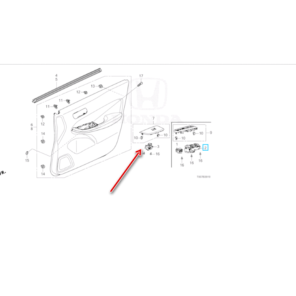 Ön Kapı Cam Düğmesi
