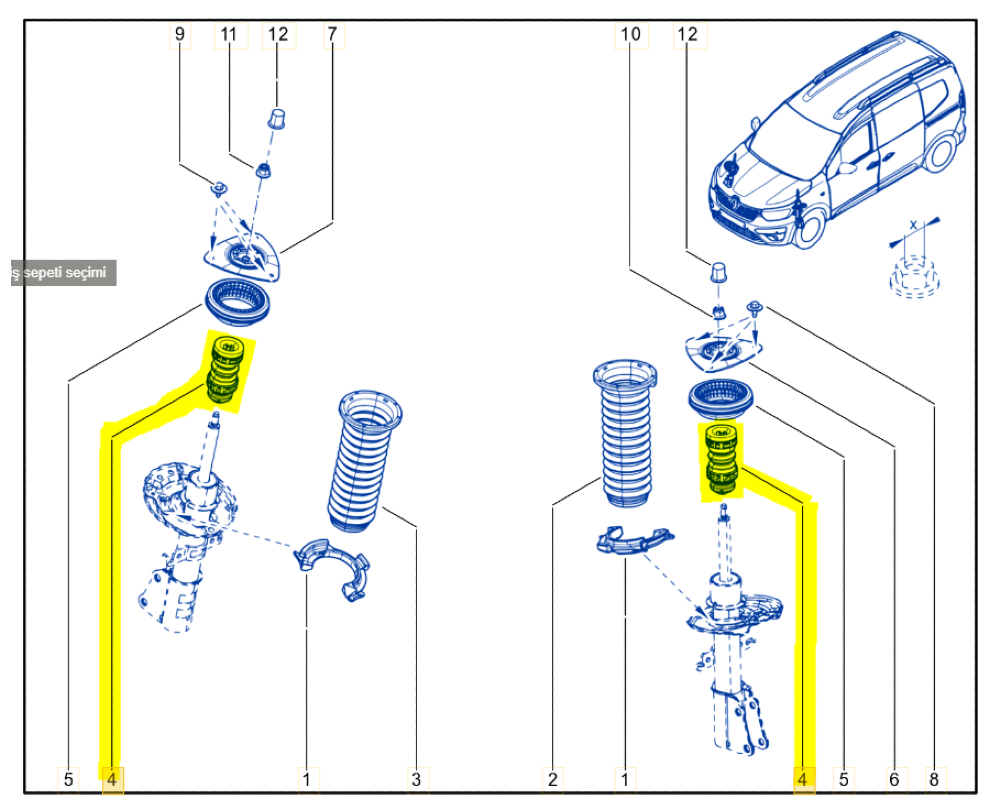 Ön Süspansiyon Takozu